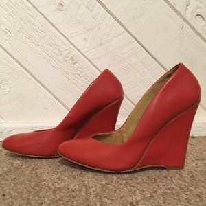 MIA Red wedge heel